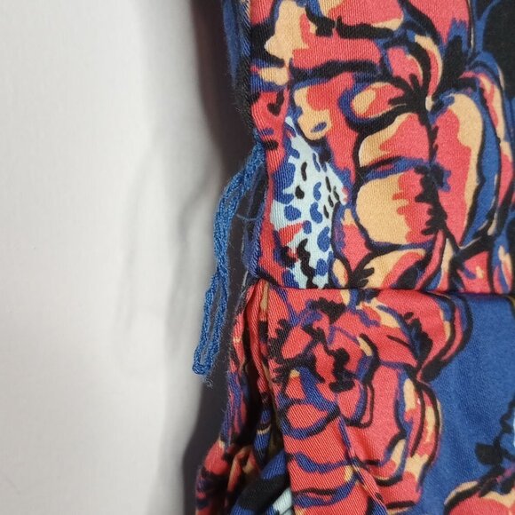 Modcloth Blue & Pink Floral Fit & Flare Retro Dress - Picture 5 of 10